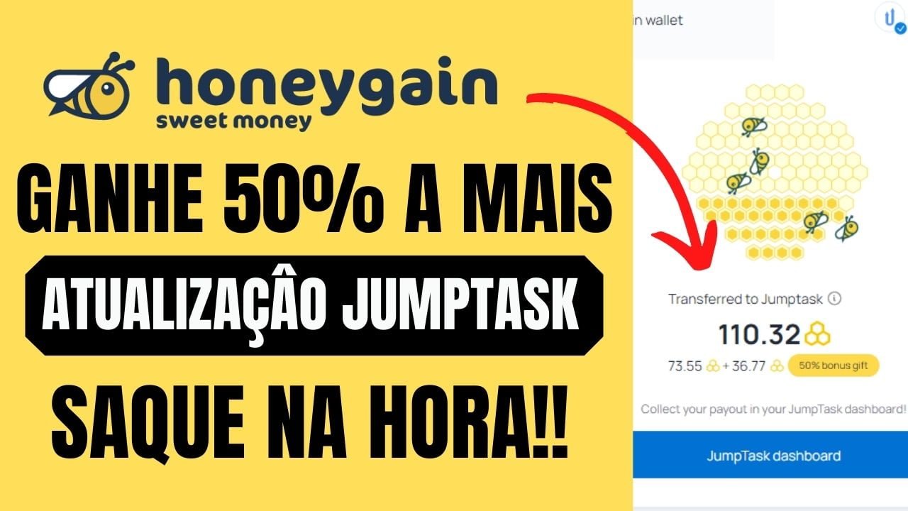 Honeygain CoHoneygain Atualização JumpTask Wallet